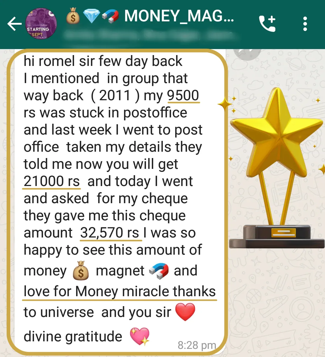 5 days money affirmation testimonial 1